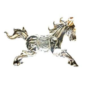 Feng Shui Golden Flying Horse Talisman Statue for Success Plus Bonus Bracelet